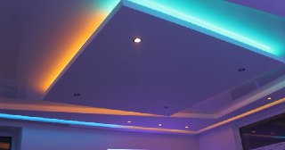Натяжной потолок с подсветкой Заволжье, цена от 2111 руб.